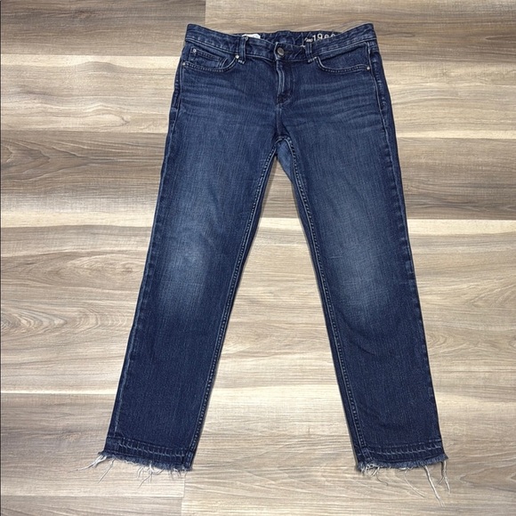🏴 GAP Blue Ankle Cropped straight Jeans size 29 - Picture 1 of 8